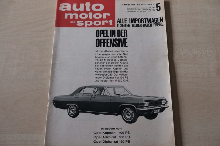 Deckblatt Auto Motor und Sport (05/1964)